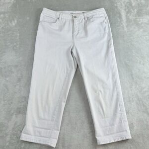 Style & Co Capri Jeans Womens 10 Light Gray Denim Stretchy Casual‎ Beachy 32x22